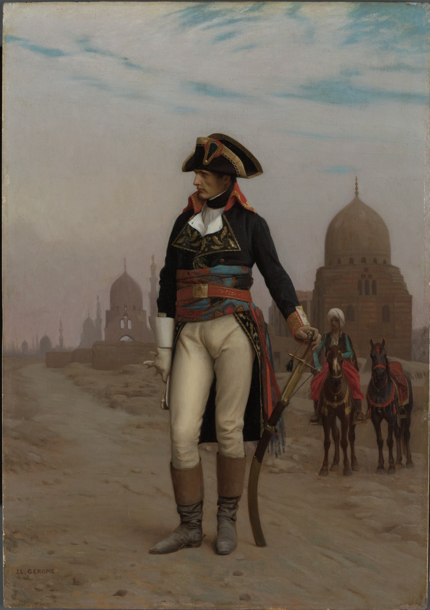 Jean-Léon Gérôme (French, 1824–1904), Napoleon in Egypt, 1867–68. Oil on wood panel. Museum purchase, John Maclean Magie, Class of 1892, and Gertrude Magie Fund