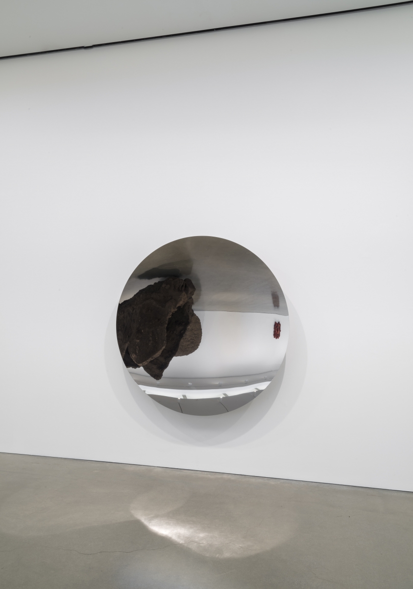 Anish Kapoor (British, born India, 1954), Full Moon, 2014. Stainless steel, 180 x 180 x 27.5 cm. Nancy A. Nasher and David J. Haemisegger Collection. © Image courtesy of the artist; Regen Projects, Los Angeles; and Gladstone Gallery, New York and Brussels. © Anish Kapoor.  All Rights Reserved DACS London / Artist Rights Society (ARS), New York, NY / photo: Joshua White