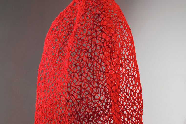 MiKyoung Lee (born 1970, Geoje, South Korea; active Philadelphia, PA and Harrisonburg, VA), Bubble #3, 2008. Pipe cleaners; 91.4 × 182.9 × 91.4 cm. Collection of the artist (AB-2023-72)