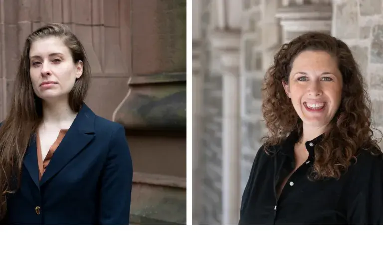 Composite headshots of curators Kit Brooks and MaryKate Cleary.