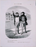 Honoré Daumier French, 1808–1879 Vois-tu, c'est l'eclipse qui commence, "Tout ce qu'on voudra" #26, from Le Charivari, November 18, 1847 Lithograph; third state of three 24 x 19.8 cm (image), 36.3 x 25.4 cm (sheet Princeton University Art Museum x1935-164